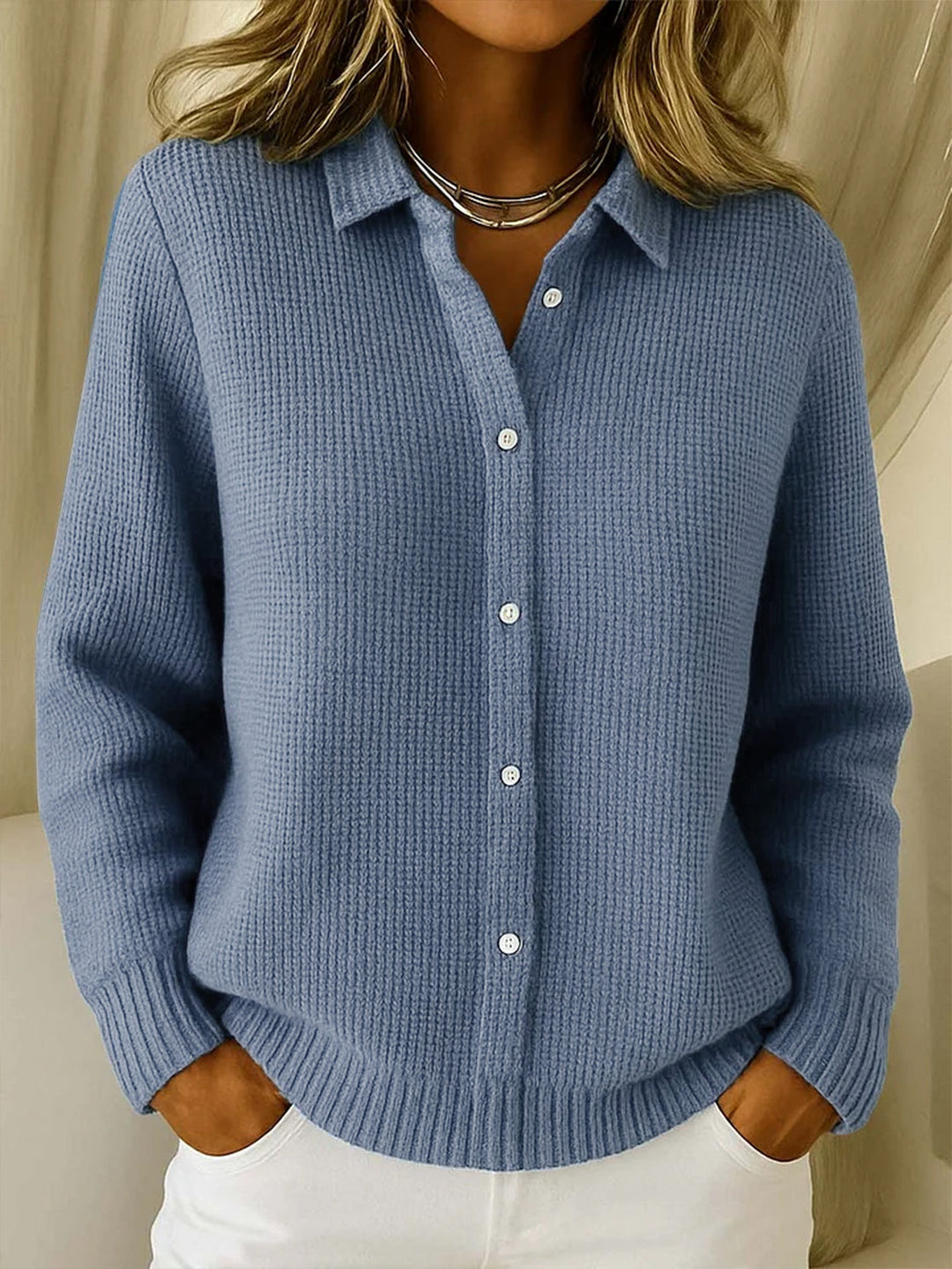 Maglione con Colletto a Bottoni