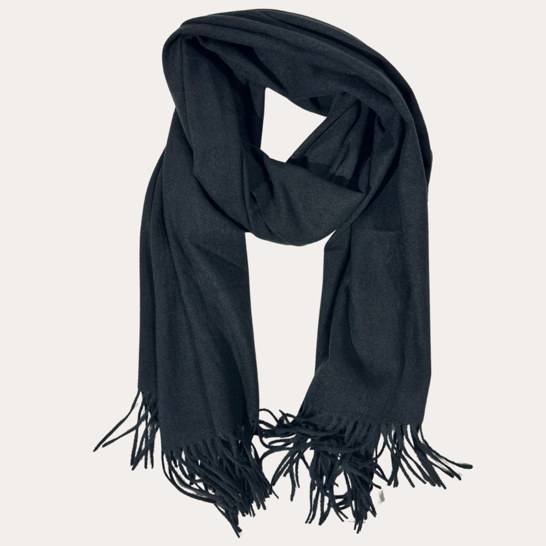 Sciarpa in Cashmere con Iniziali Ricamate