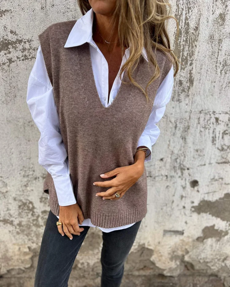 Gilet Elegante a Scollo a V