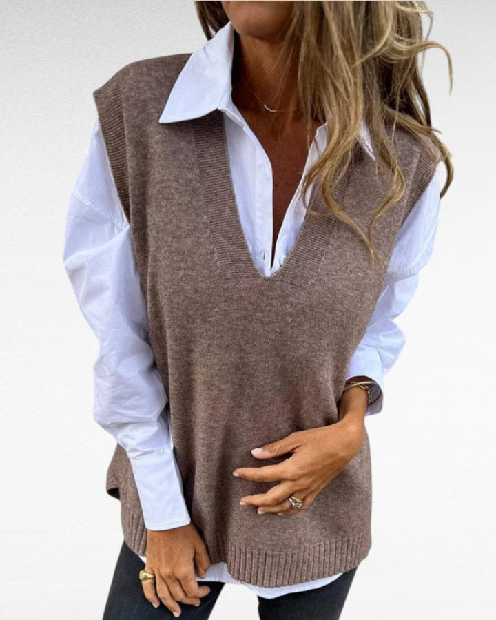 Gilet Elegante a Scollo a V