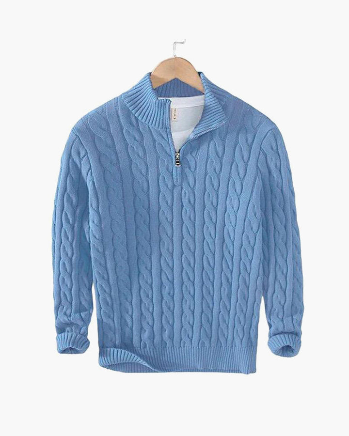 Maglione a Trecce con Zip