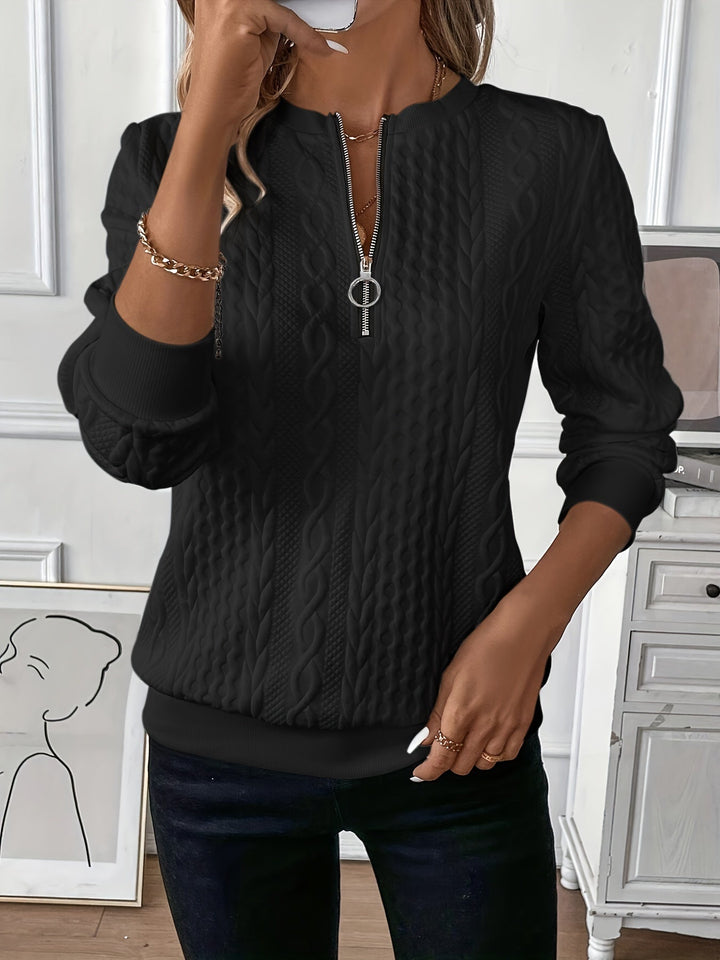 Maglione a Trecce con Cerniera