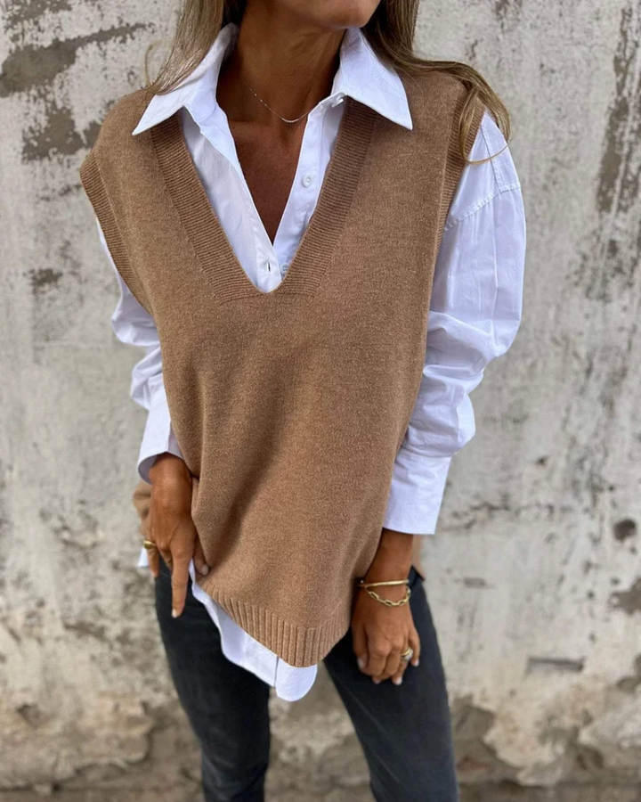 Gilet Elegante a Scollo a V