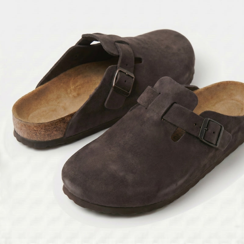 Zoccolo in Camoscio Marrone Scuro