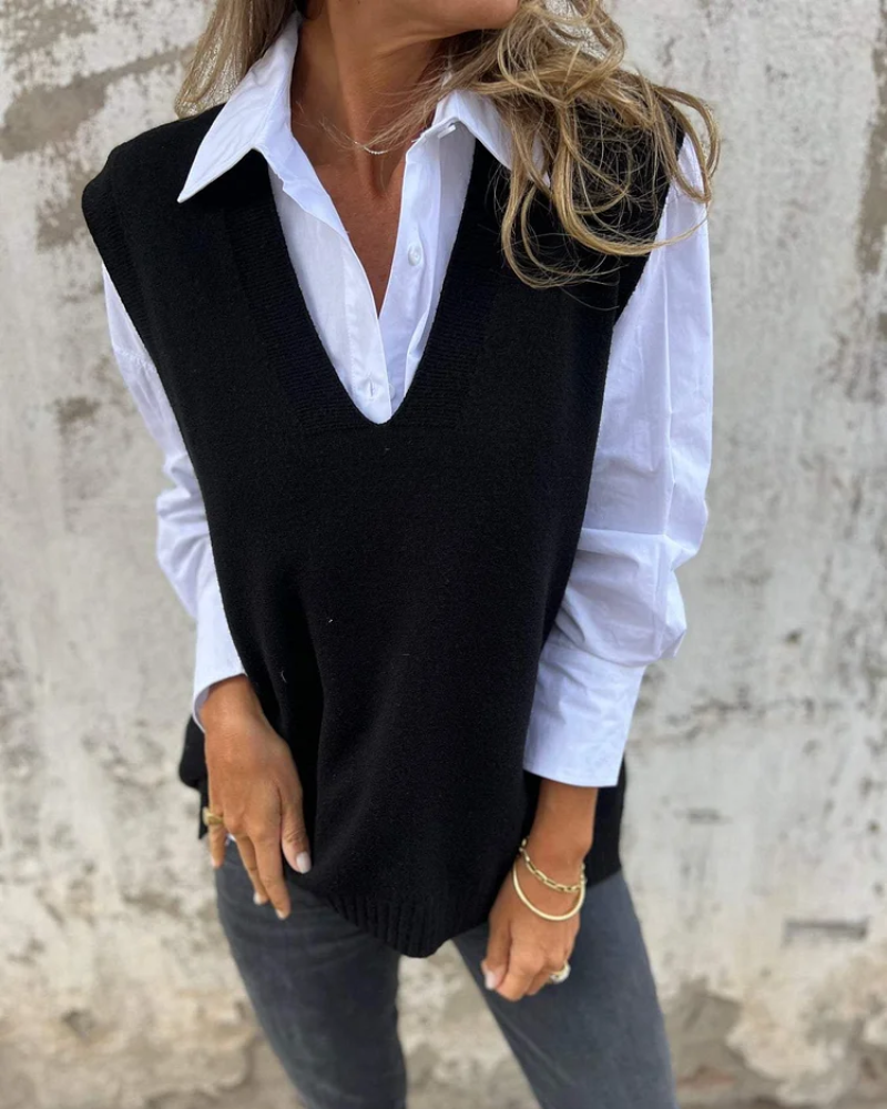 Gilet Elegante a Scollo a V