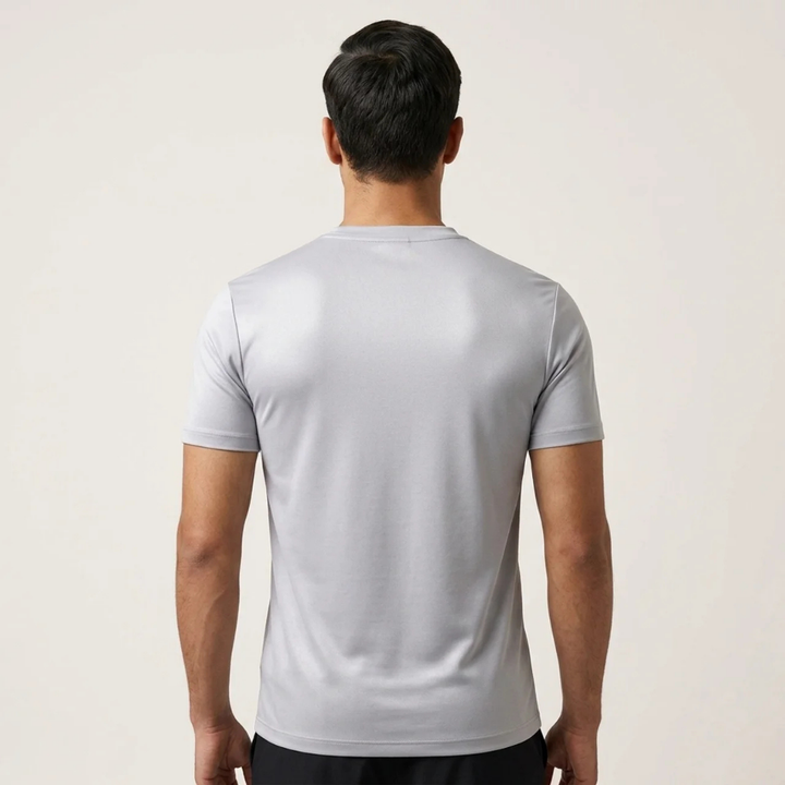 T-Shirt Alta Lucentezza Grigio Chiaro