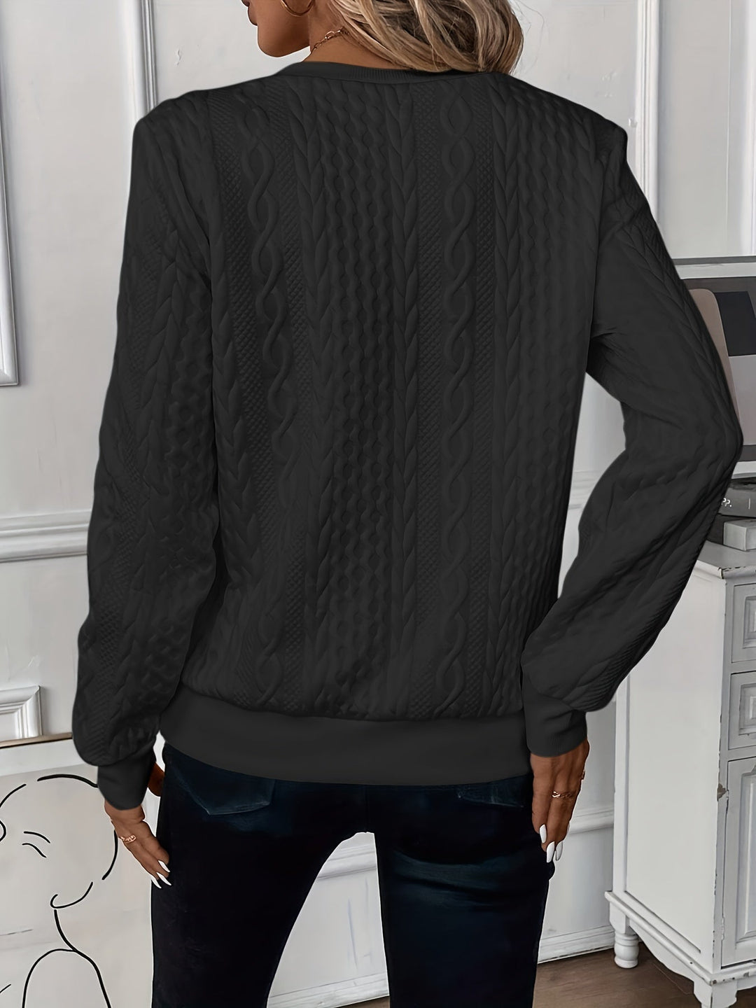 Maglione a Trecce con Cerniera