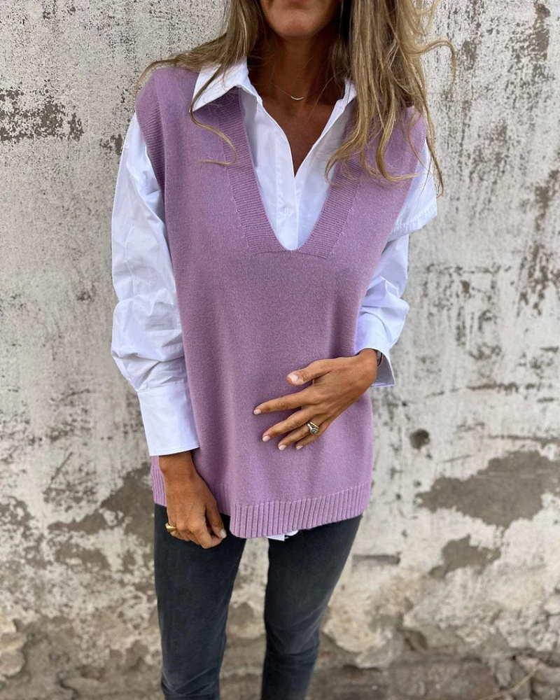 Gilet Elegante a Scollo a V