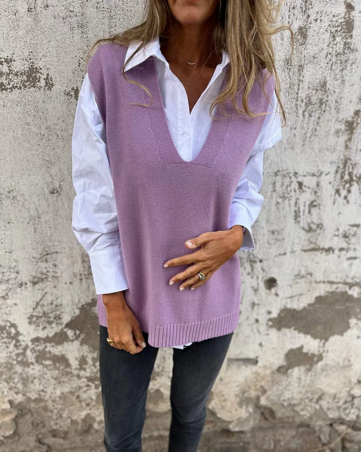 Gilet Elegante a Scollo a V