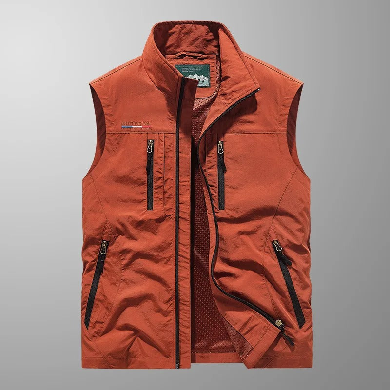 Enzo Gilet Cargo Traspirante Rosso