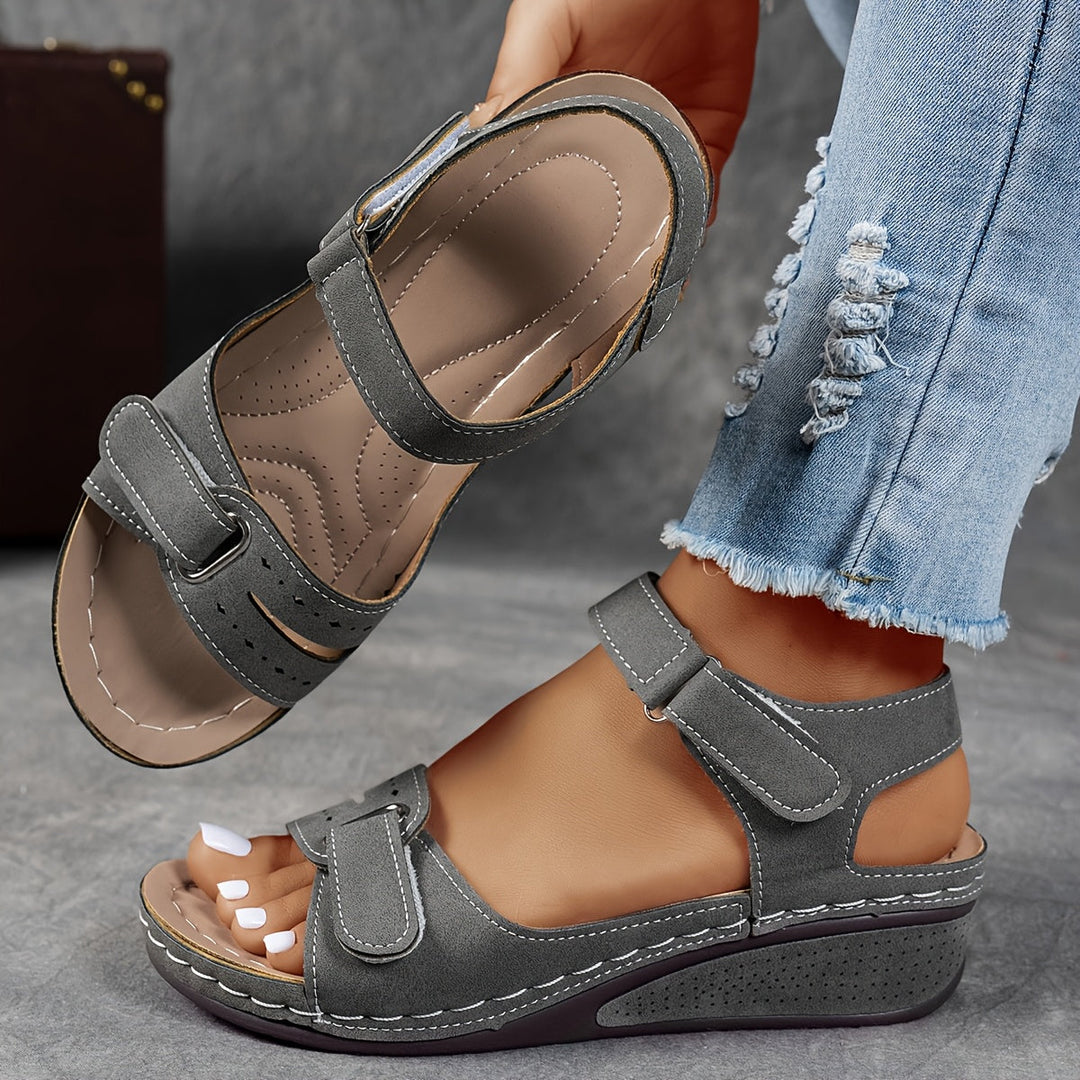 Camille Sandali Ortopedici Comfort Grigio Scamosciato