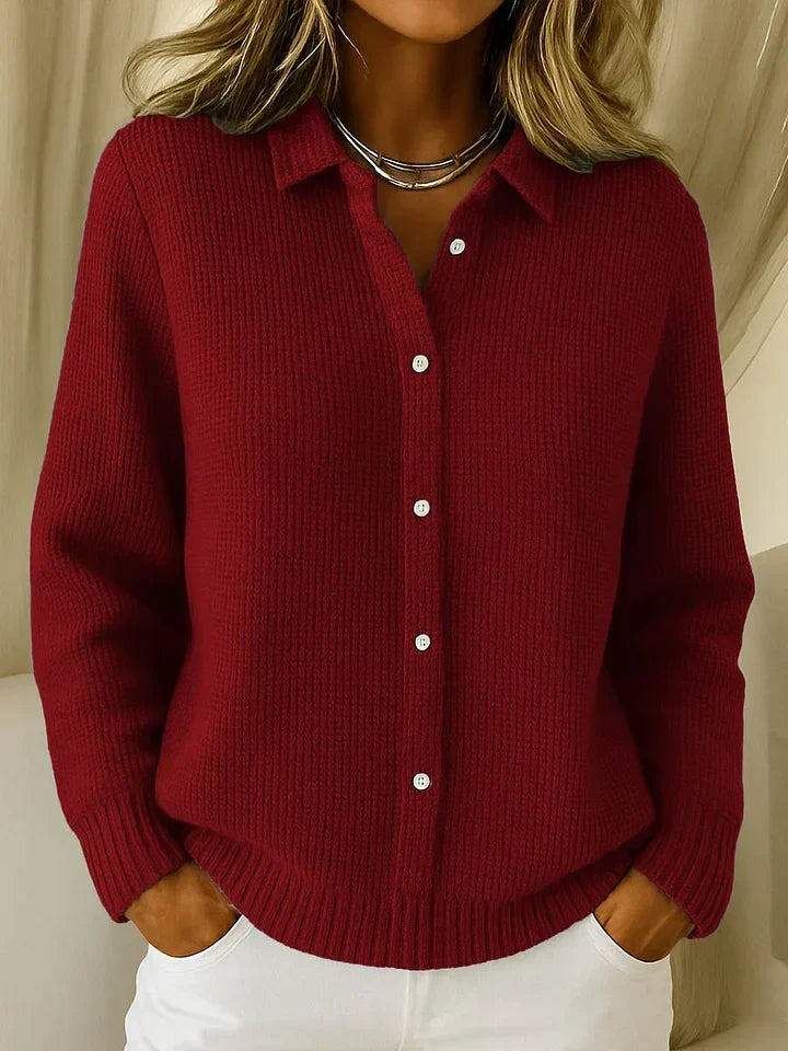 Maglione con Colletto a Bottoni