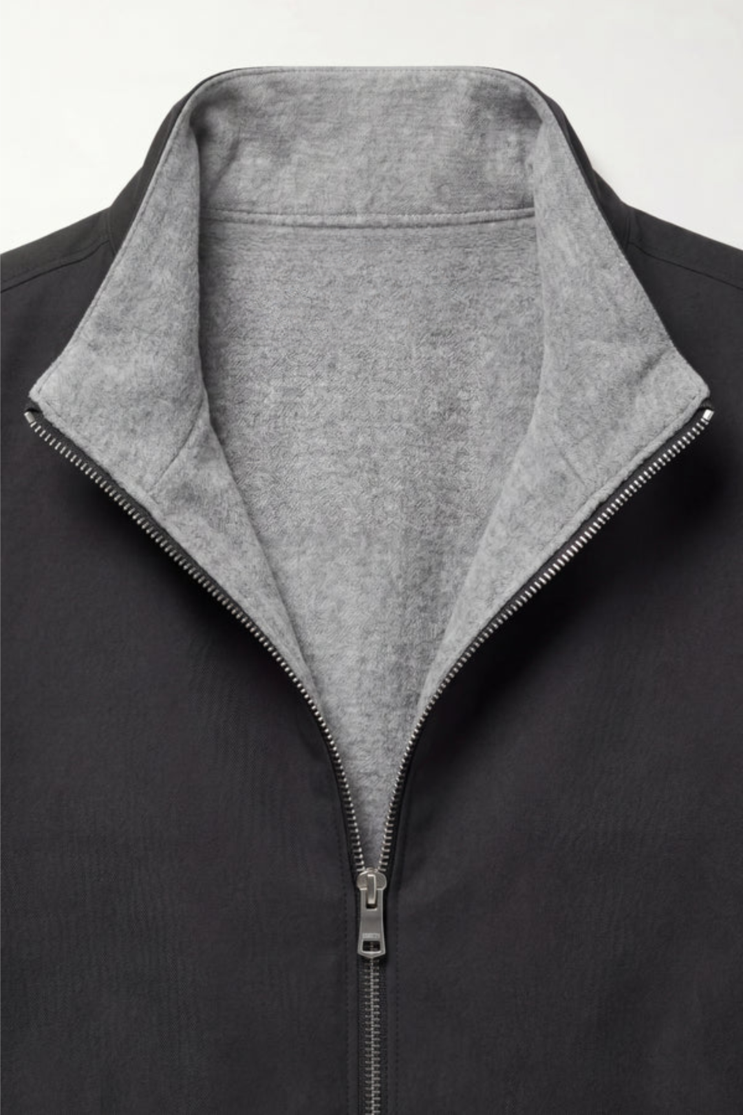 Giacca Reversibile Nera con Retro Grigio