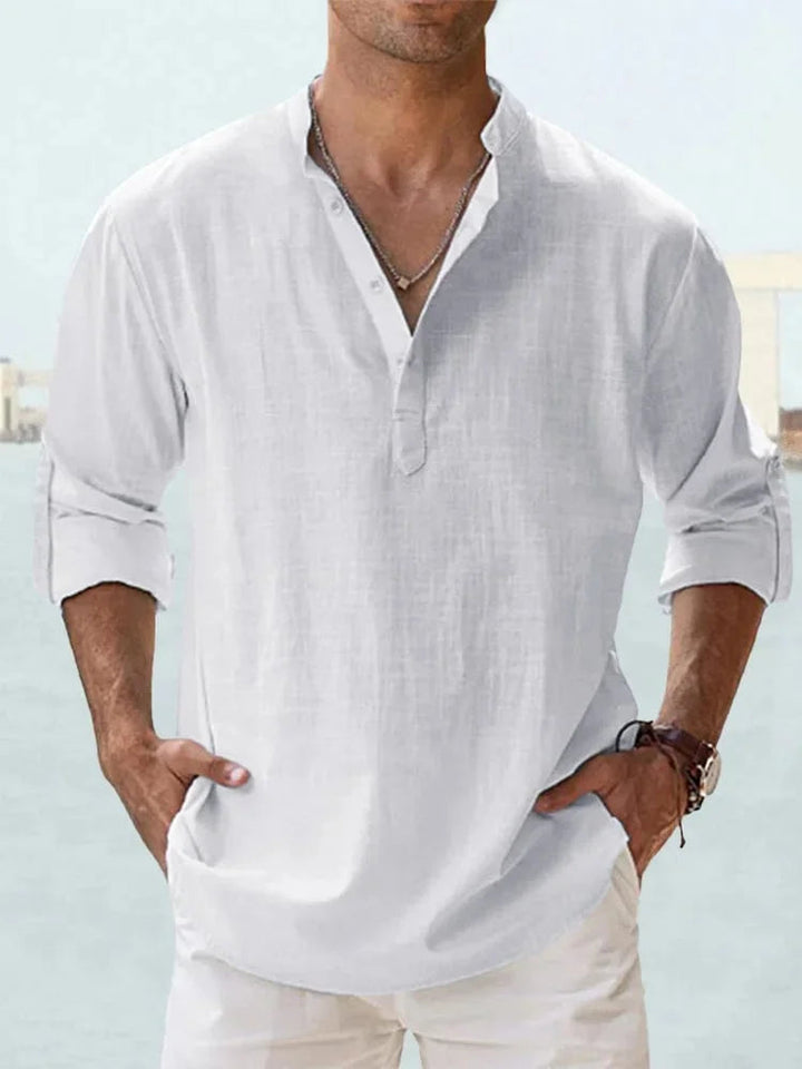 Alessandro Camicia in Lino Estiva Bianco Sporco