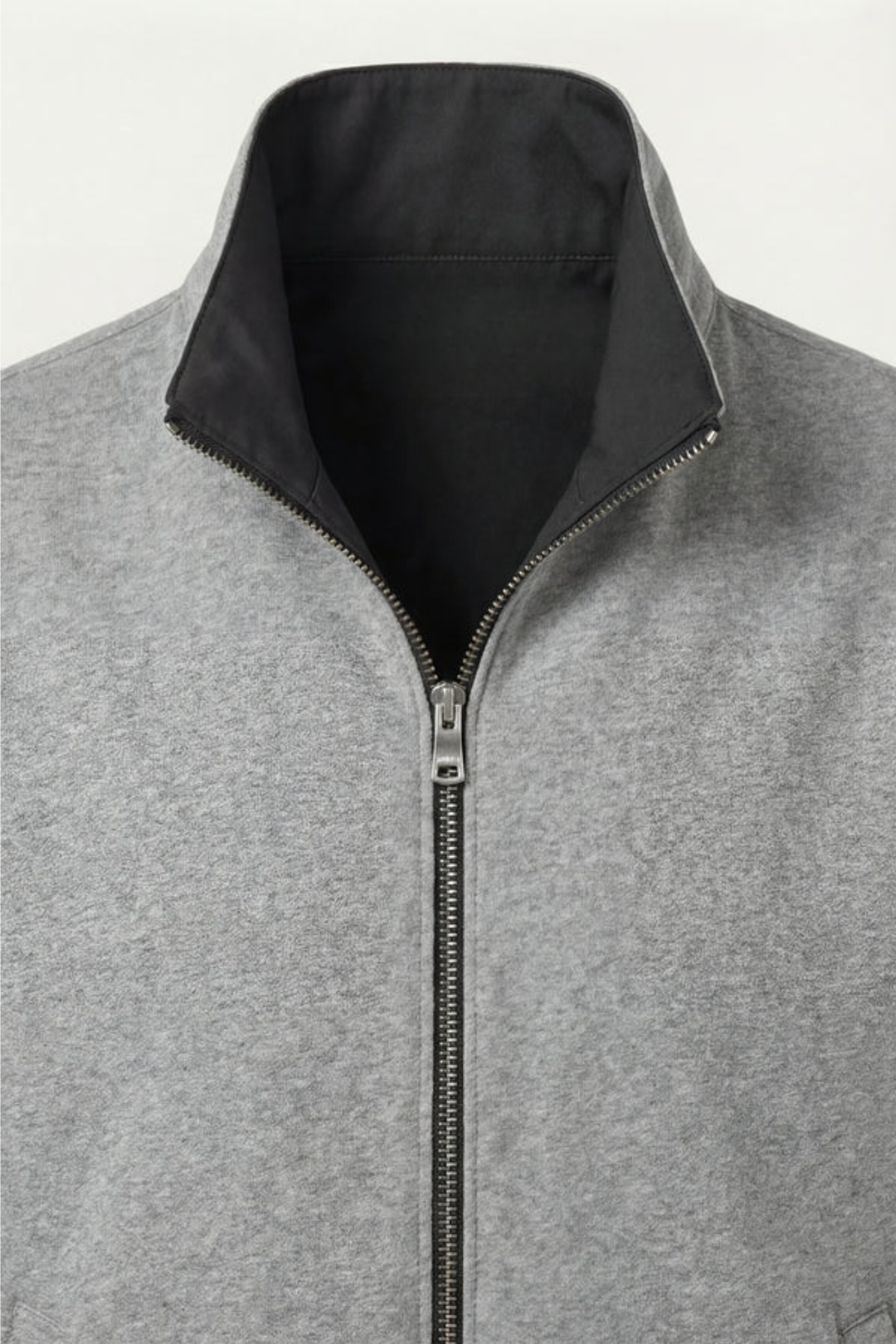 Giacca Reversibile Nera con Retro Grigio