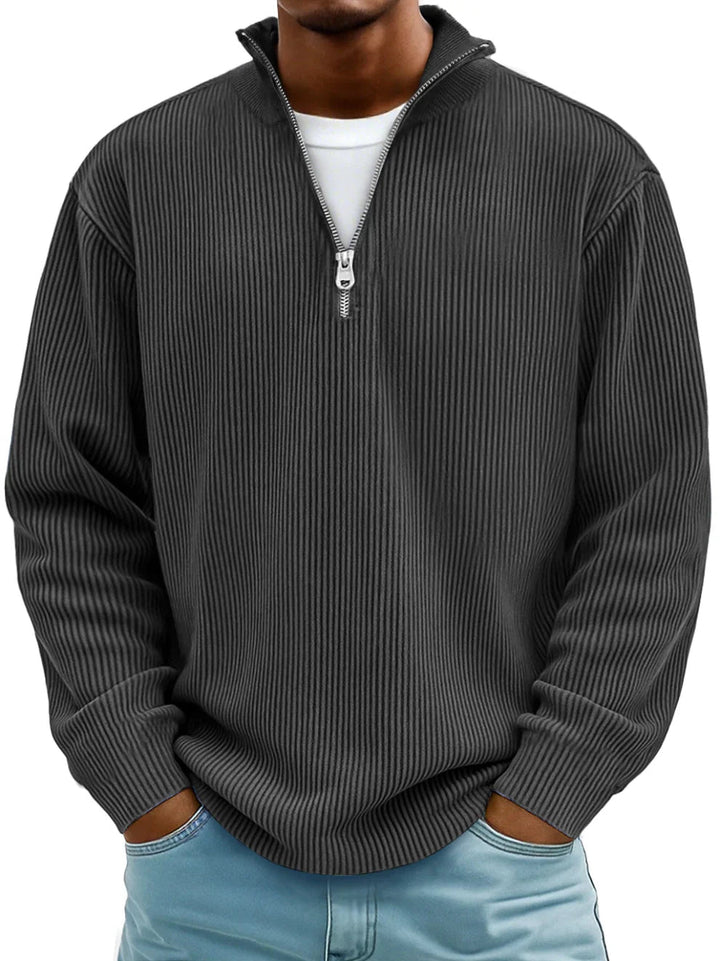 Simone Maglione Half-Zip Moderno Nero