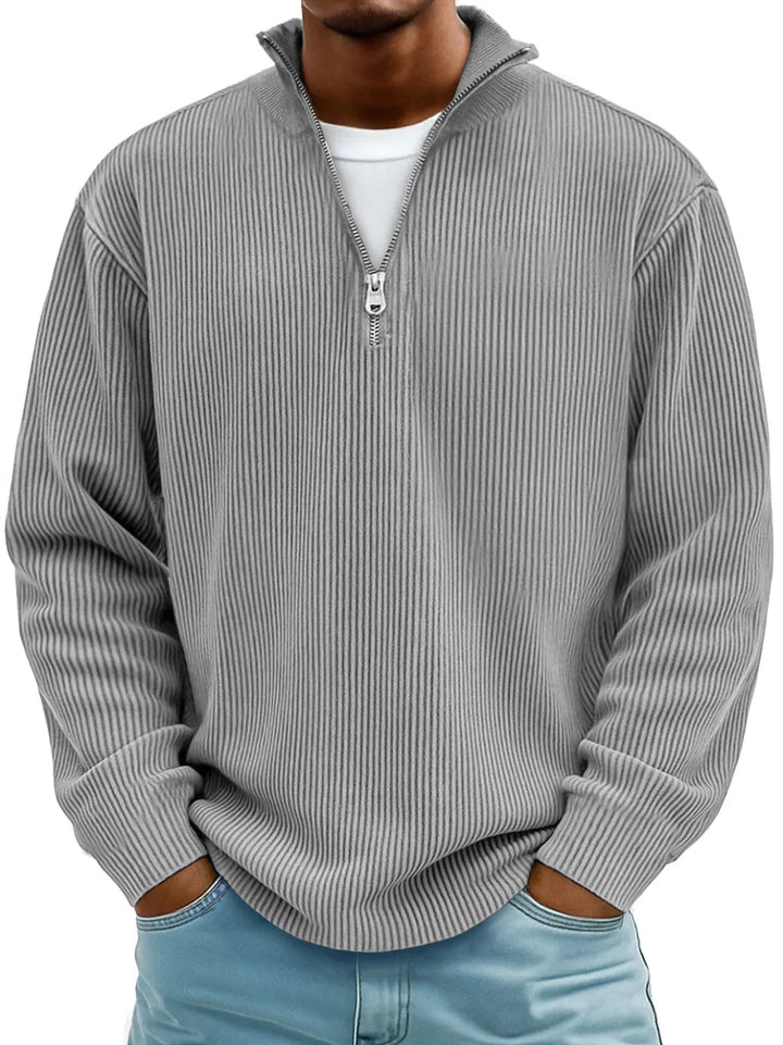 Simone Maglione Half-Zip Moderno Grigio