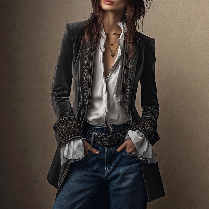 Cappotto in Velluto Elegante