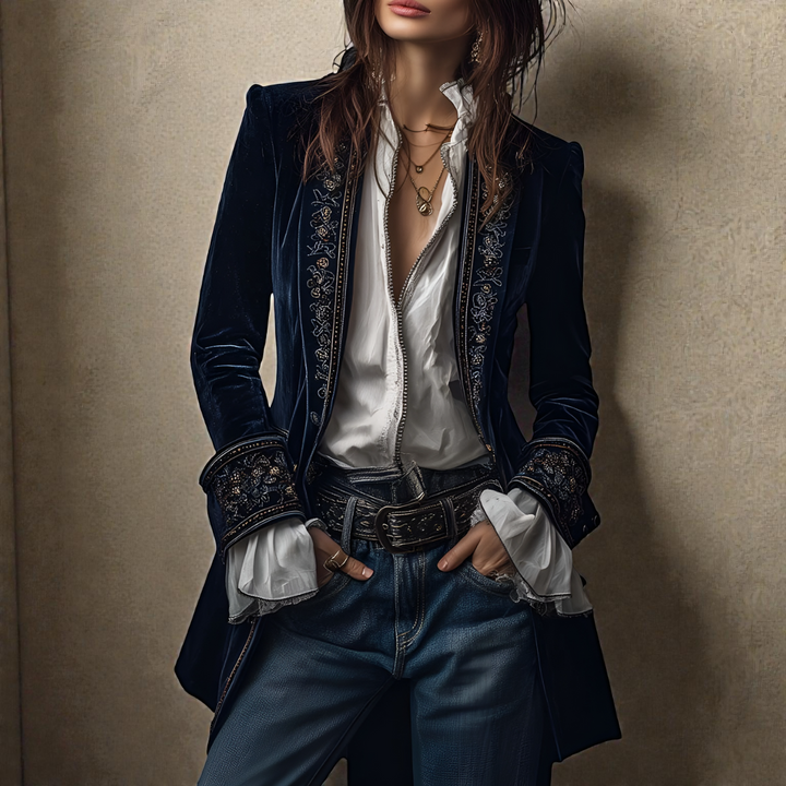 Cappotto in Velluto Elegante