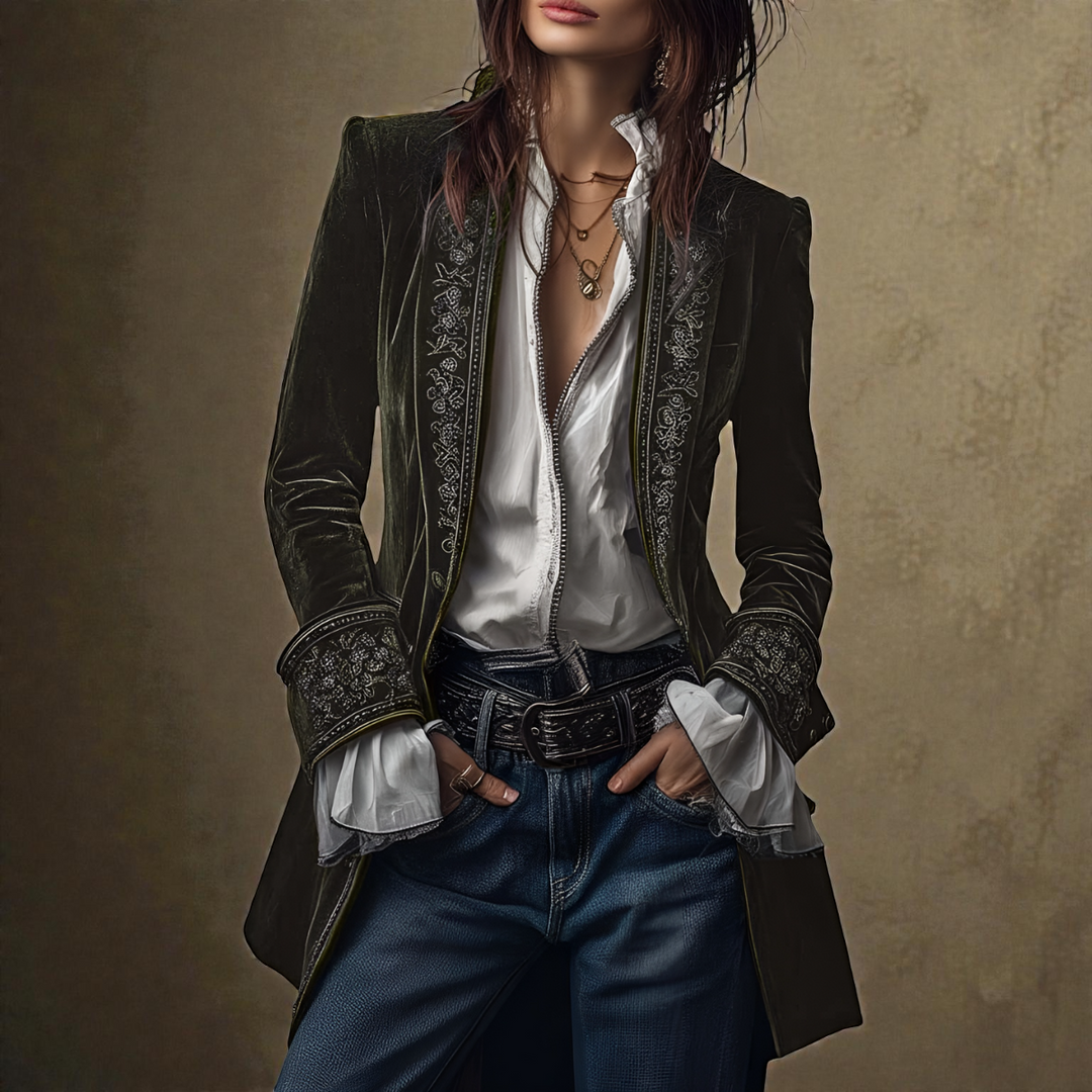 Cappotto in Velluto Elegante
