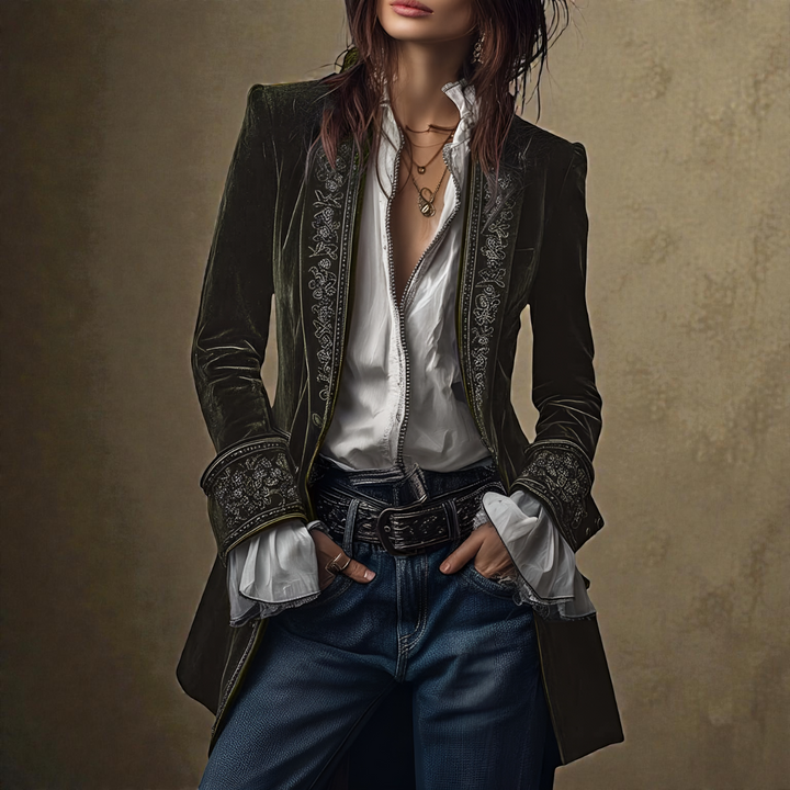 Cappotto in Velluto Elegante