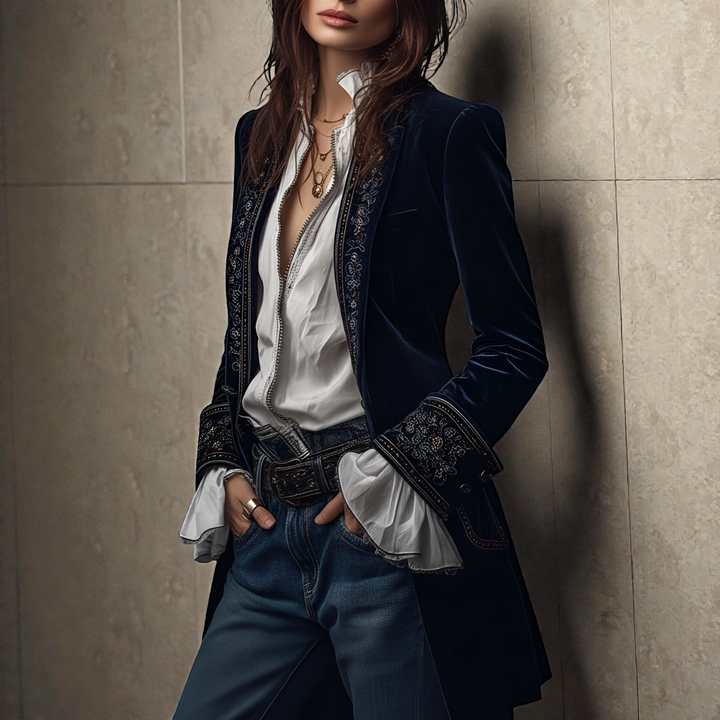 Cappotto in Velluto Elegante