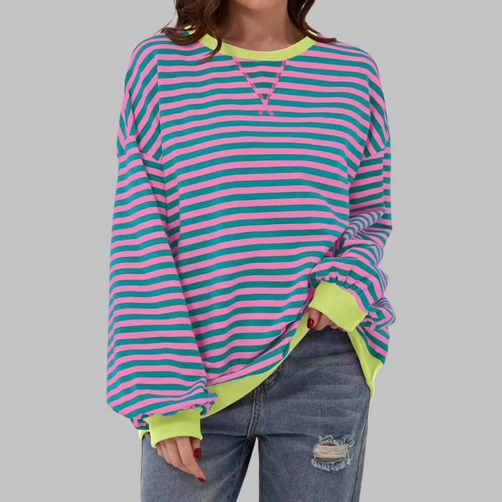 Maglione a Righe Oversize