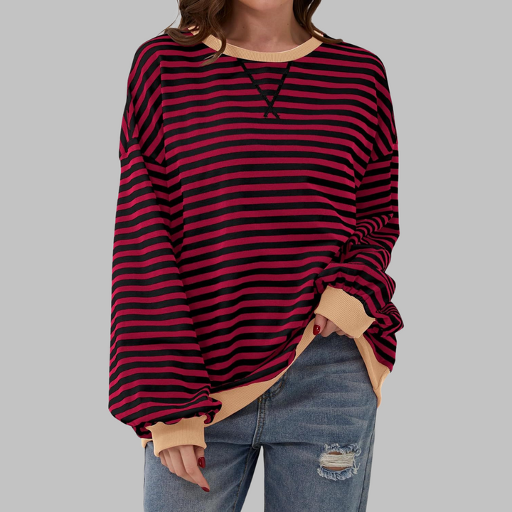 Maglione a Righe Oversize