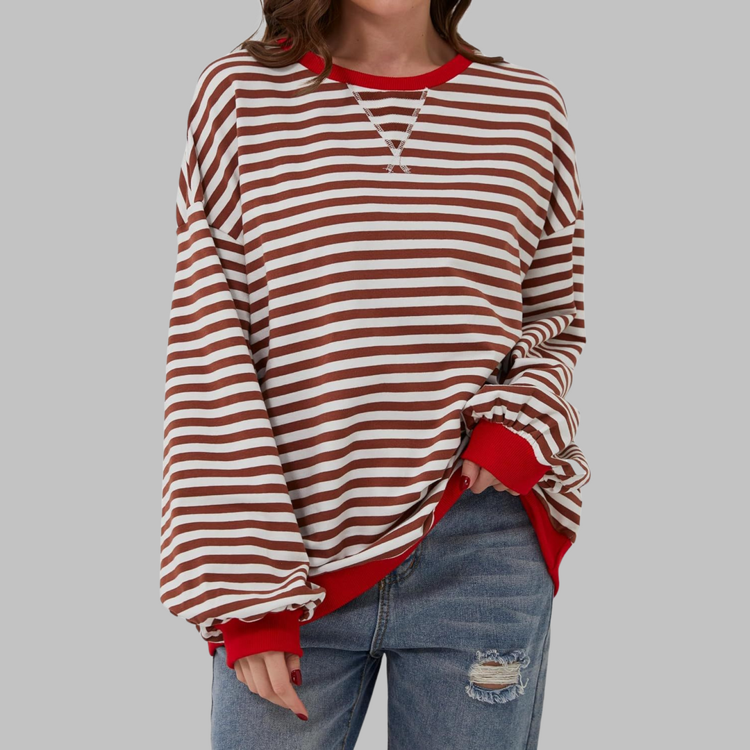 Maglione a Righe Oversize