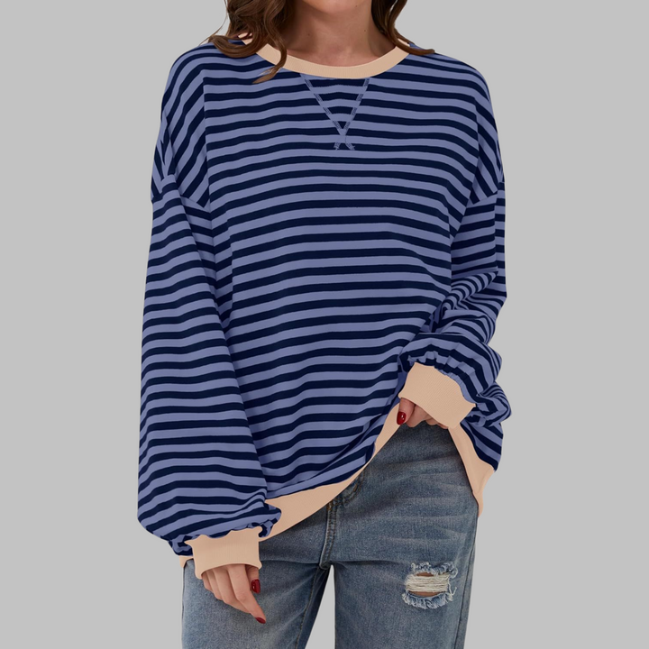 Maglione a Righe Oversize