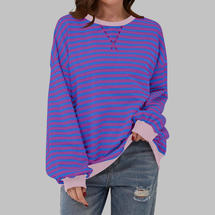 Maglione a Righe Oversize