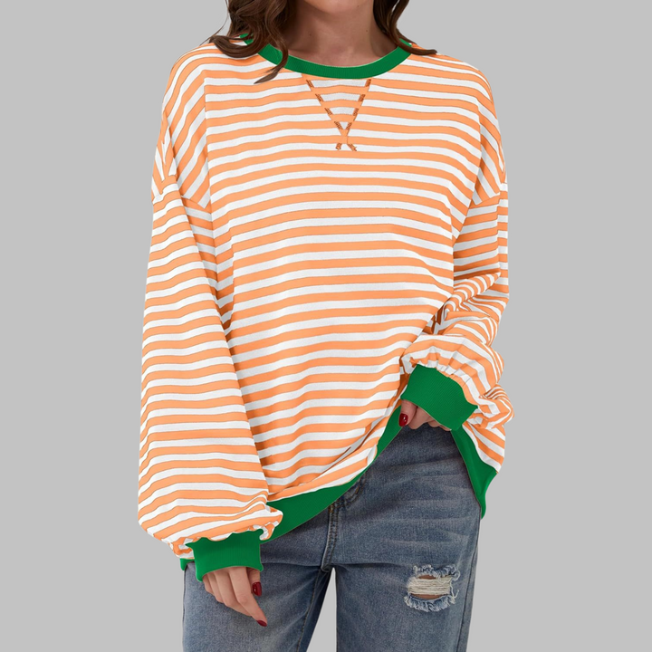 Maglione a Righe Oversize