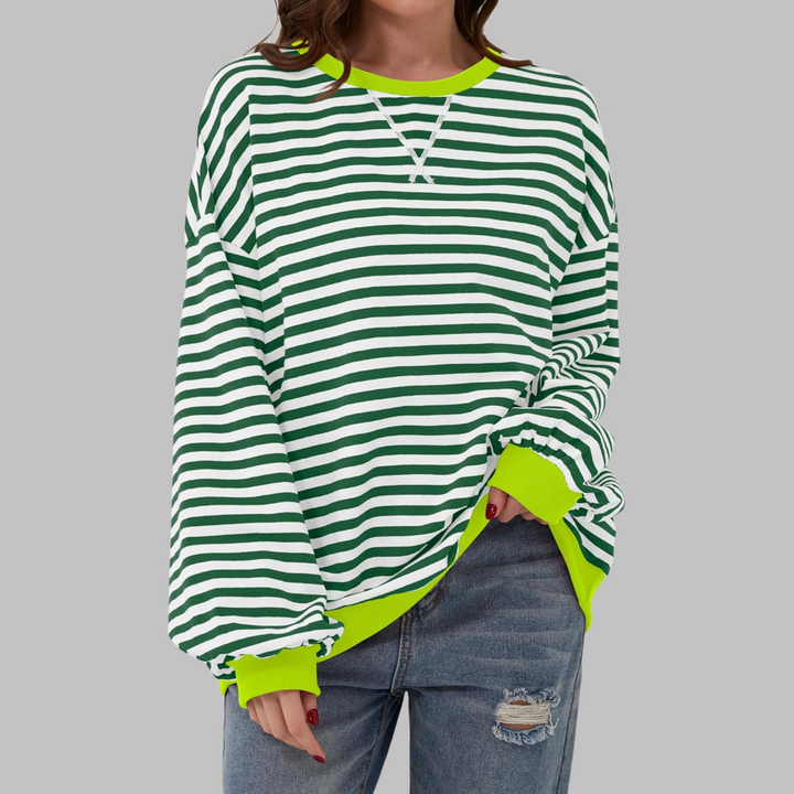 Maglione a Righe Oversize