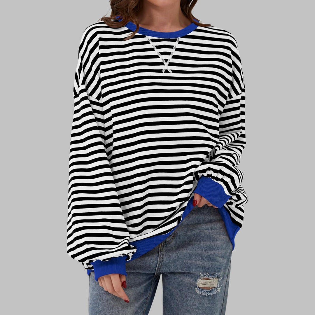 Maglione a Righe Oversize