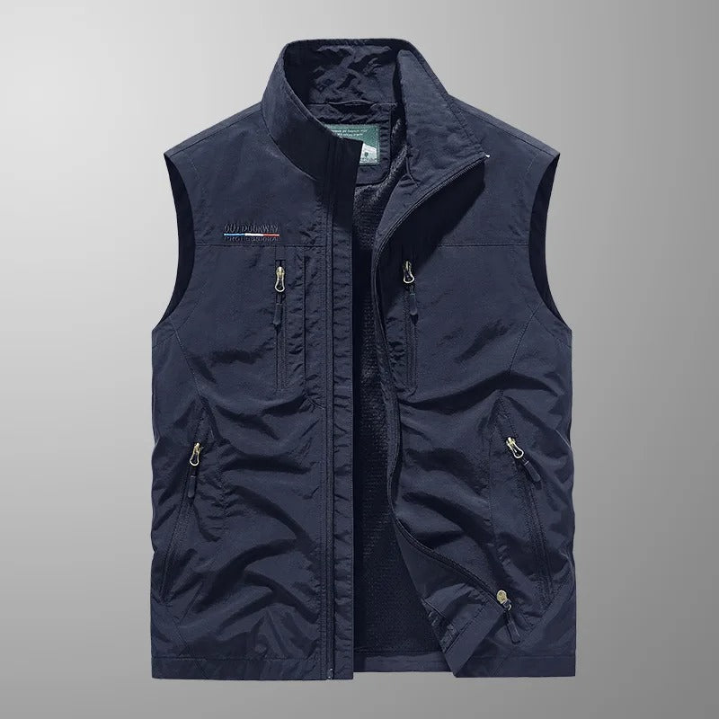 Enzo Gilet Cargo Traspirante Azul Marino