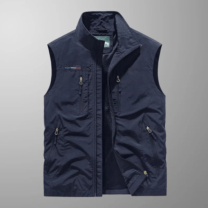 Enzo Gilet Cargo Traspirante Azul Marino