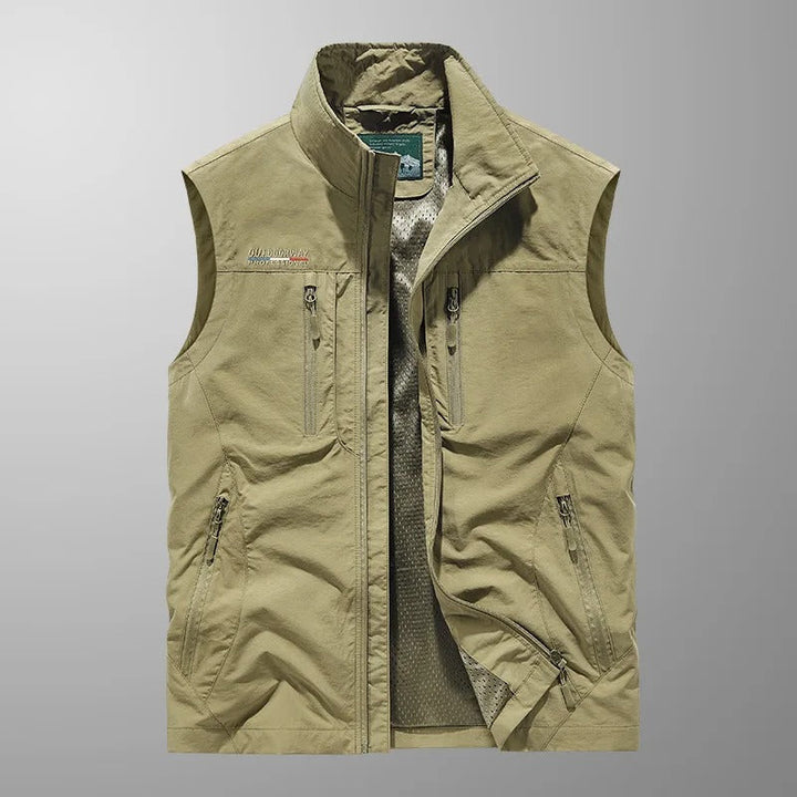 Enzo Gilet Cargo Traspirante Cachi