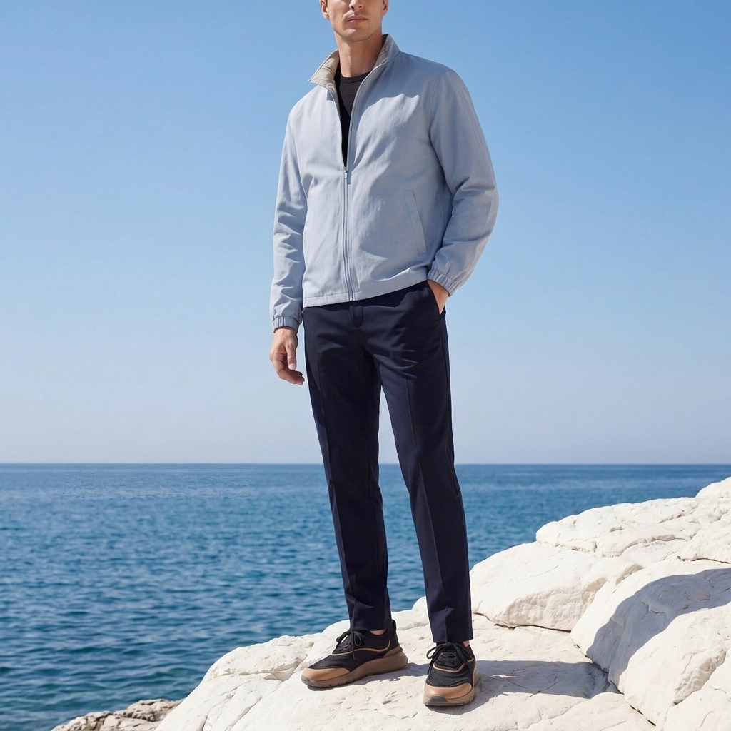 Giacca Reversibile Azzurra