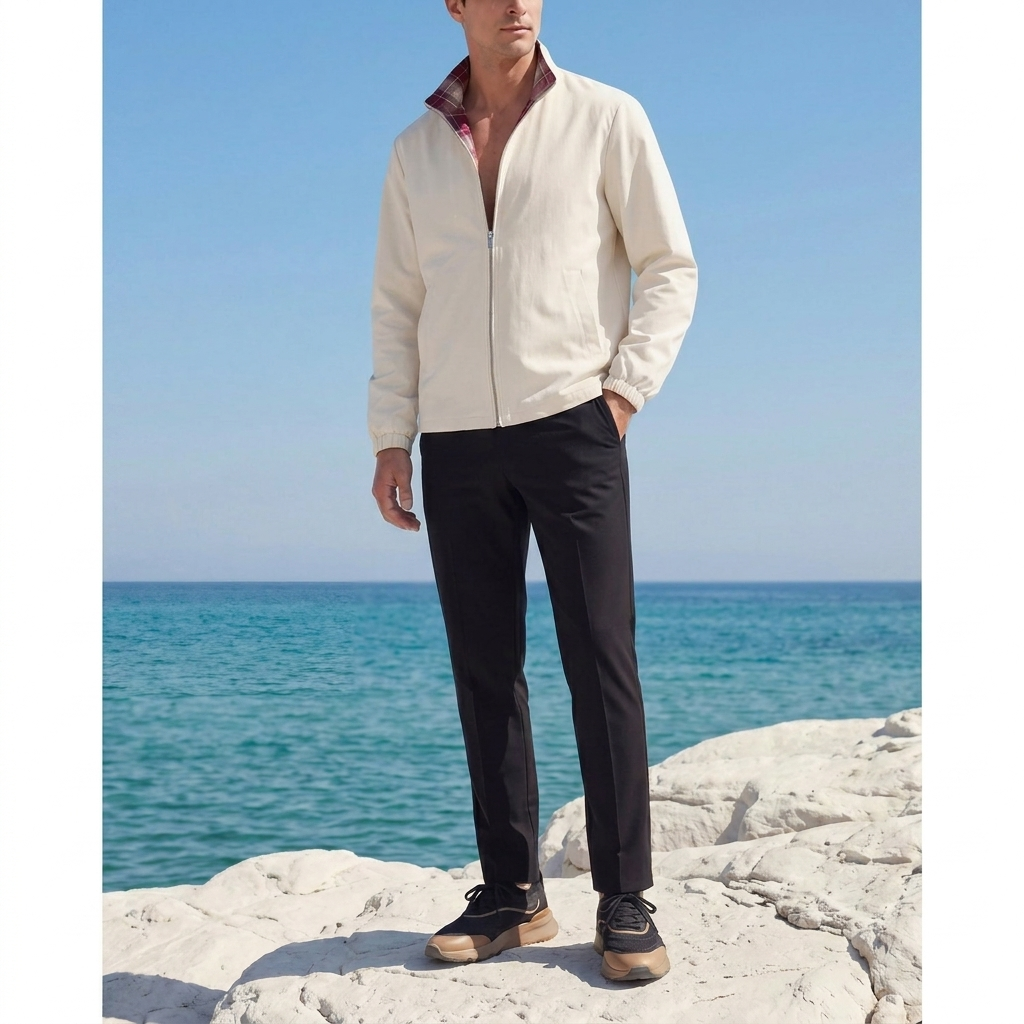 Giacca Reversibile Panna