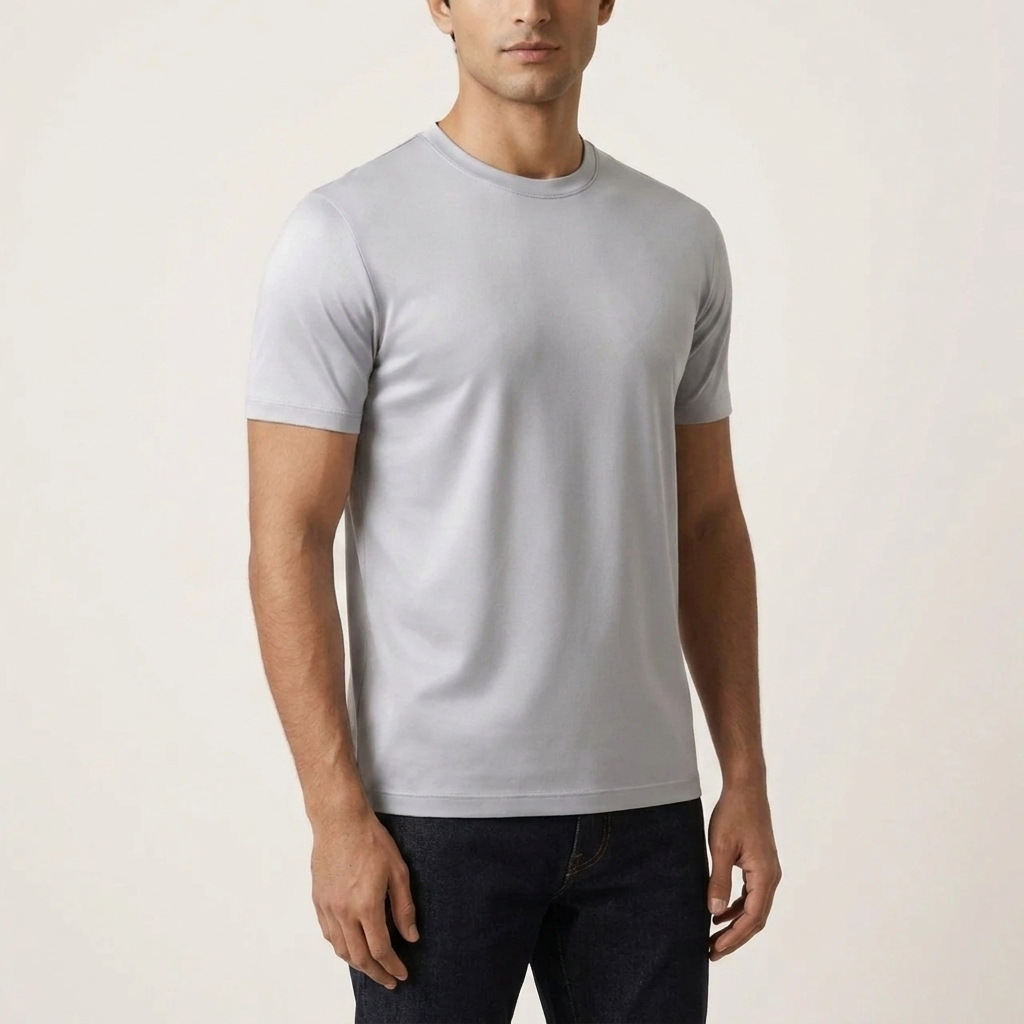 T-Shirt Lucida Grigio Chiaro