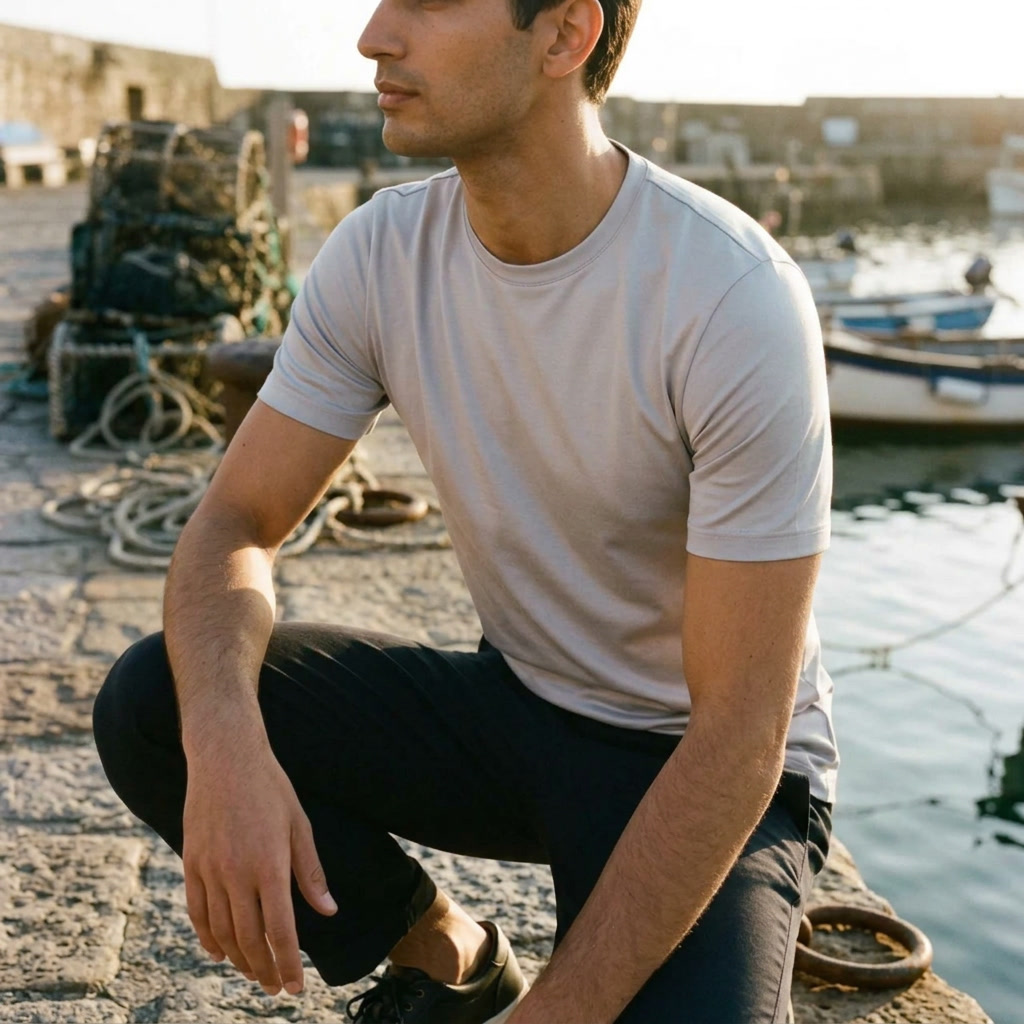 T-Shirt Lucida Grigio Chiaro