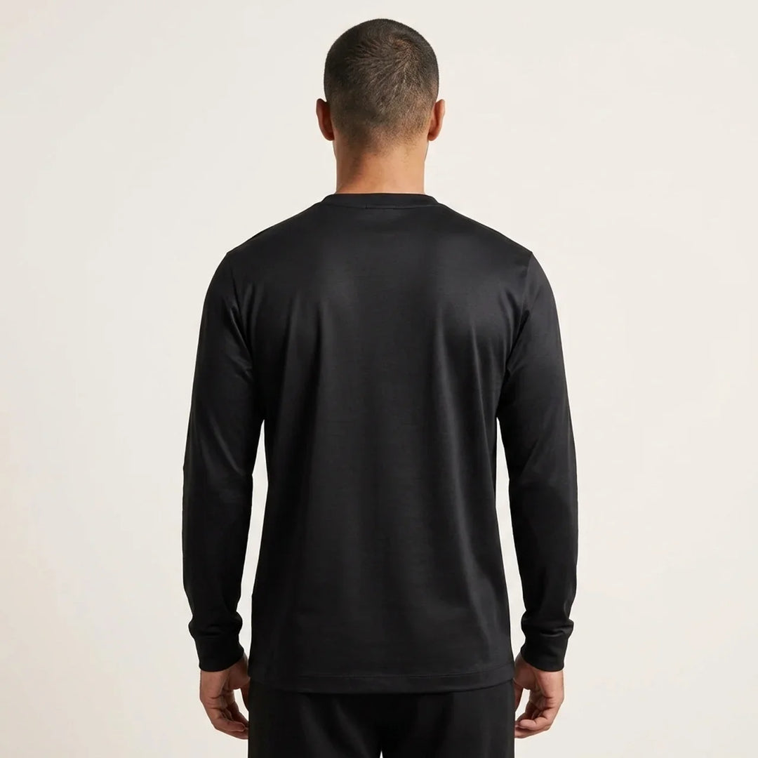 Maglia a Manica Lunga Lucida Nera