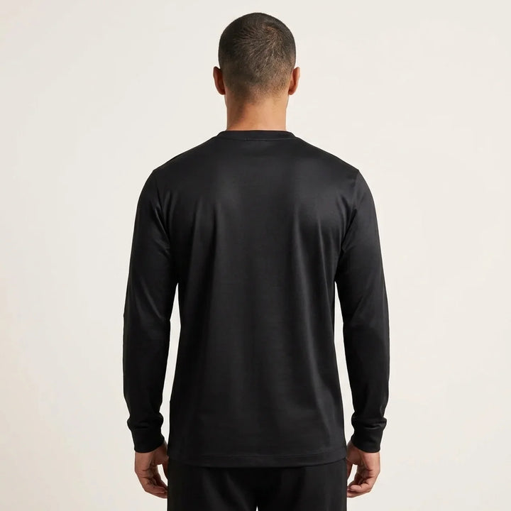 Maglia a Manica Lunga Lucida Nera