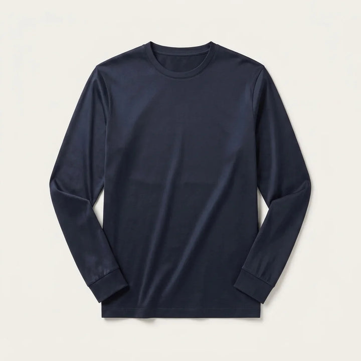 Maglia a Manica Lunga Lucida Blu Navy
