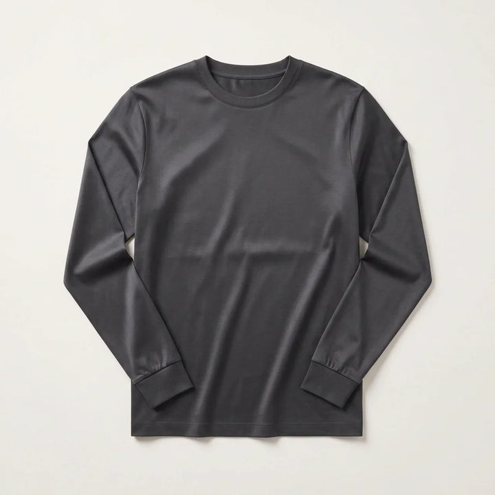 Maglia a Manica Lunga Lucida Grigio Scuro