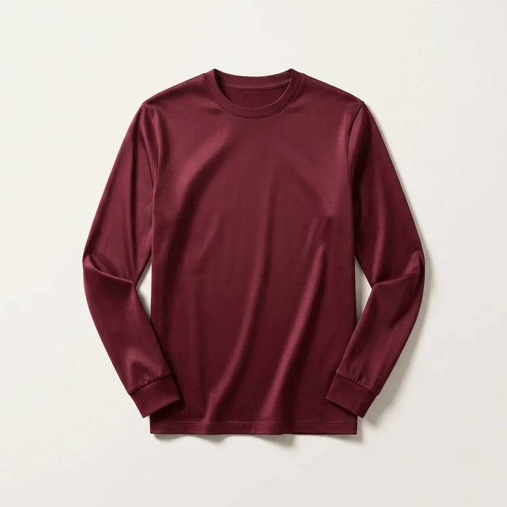 Maglia a Manica Lunga Lucida Bordeaux