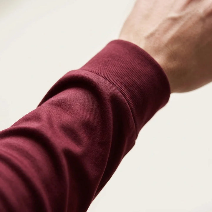 Maglia a Manica Lunga Lucida Bordeaux