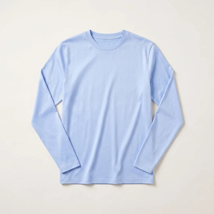 Maglia a Manica Lunga Lucida Azzurro Chiaro