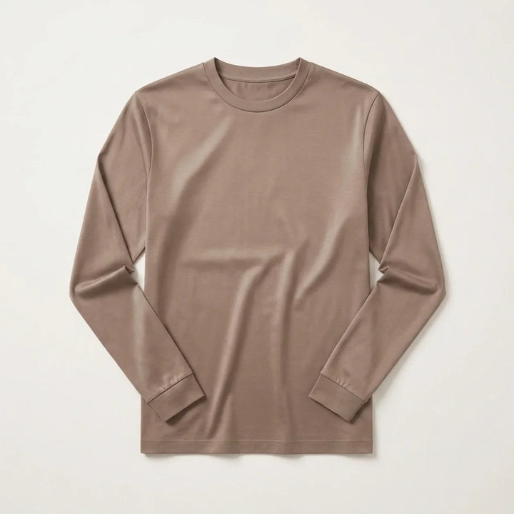 Maglia a Manica Lunga Lucida Tortora
