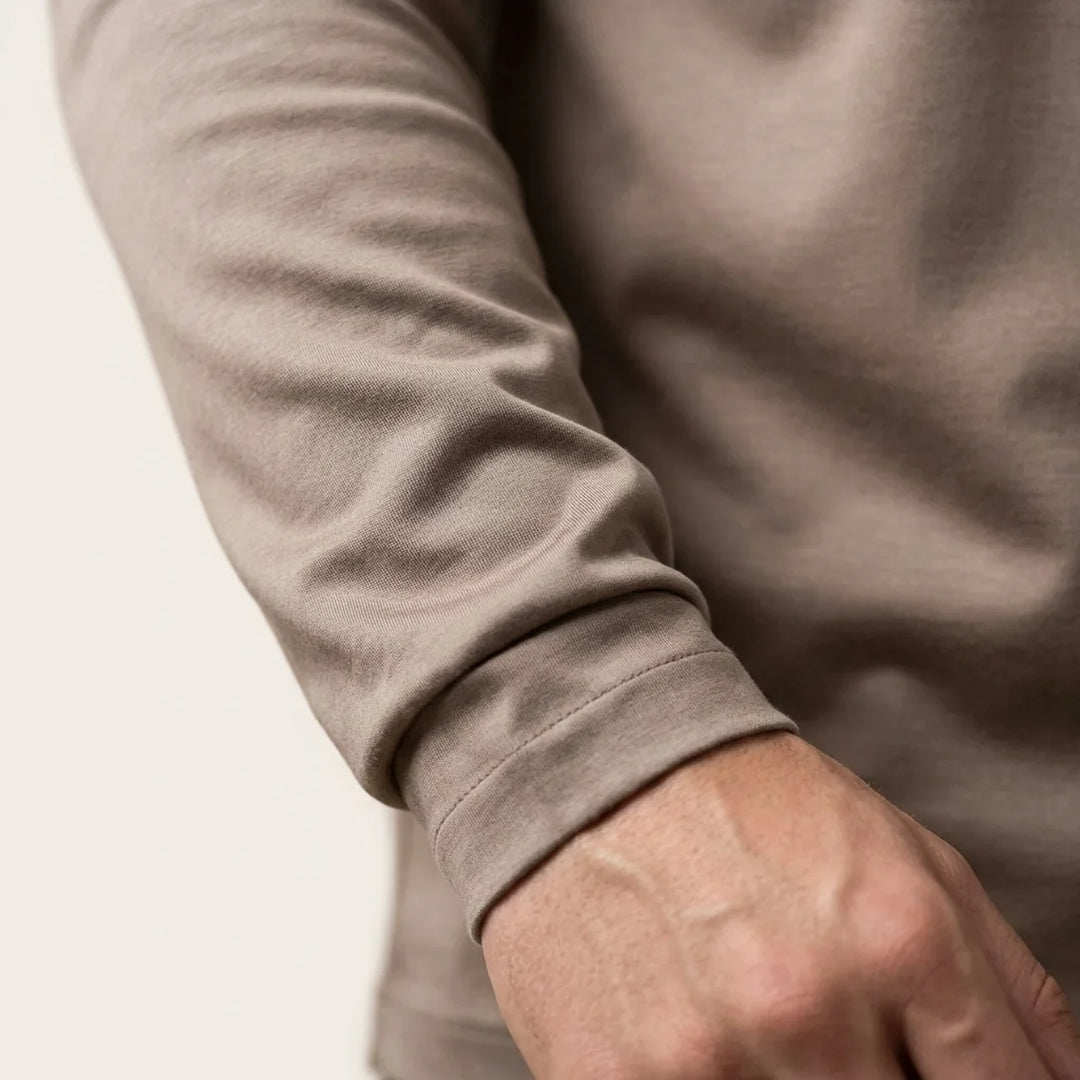 Maglia a Manica Lunga Lucida Tortora